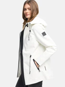 Navahoo Damen Outdoorjacke - Blumentanz 14 in weiß