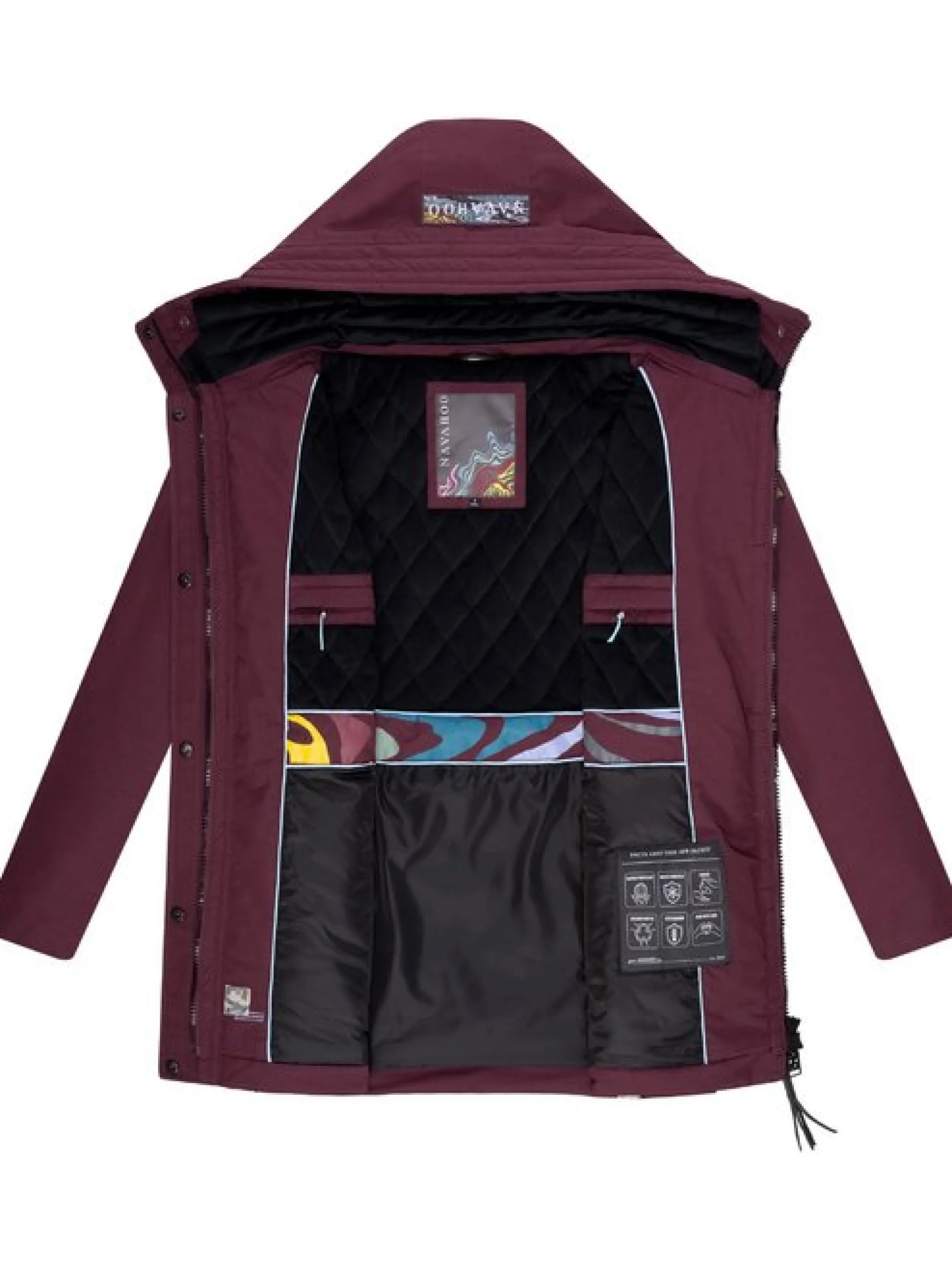 Navahoo Damen Parka - Eishauch 14 in aubergine