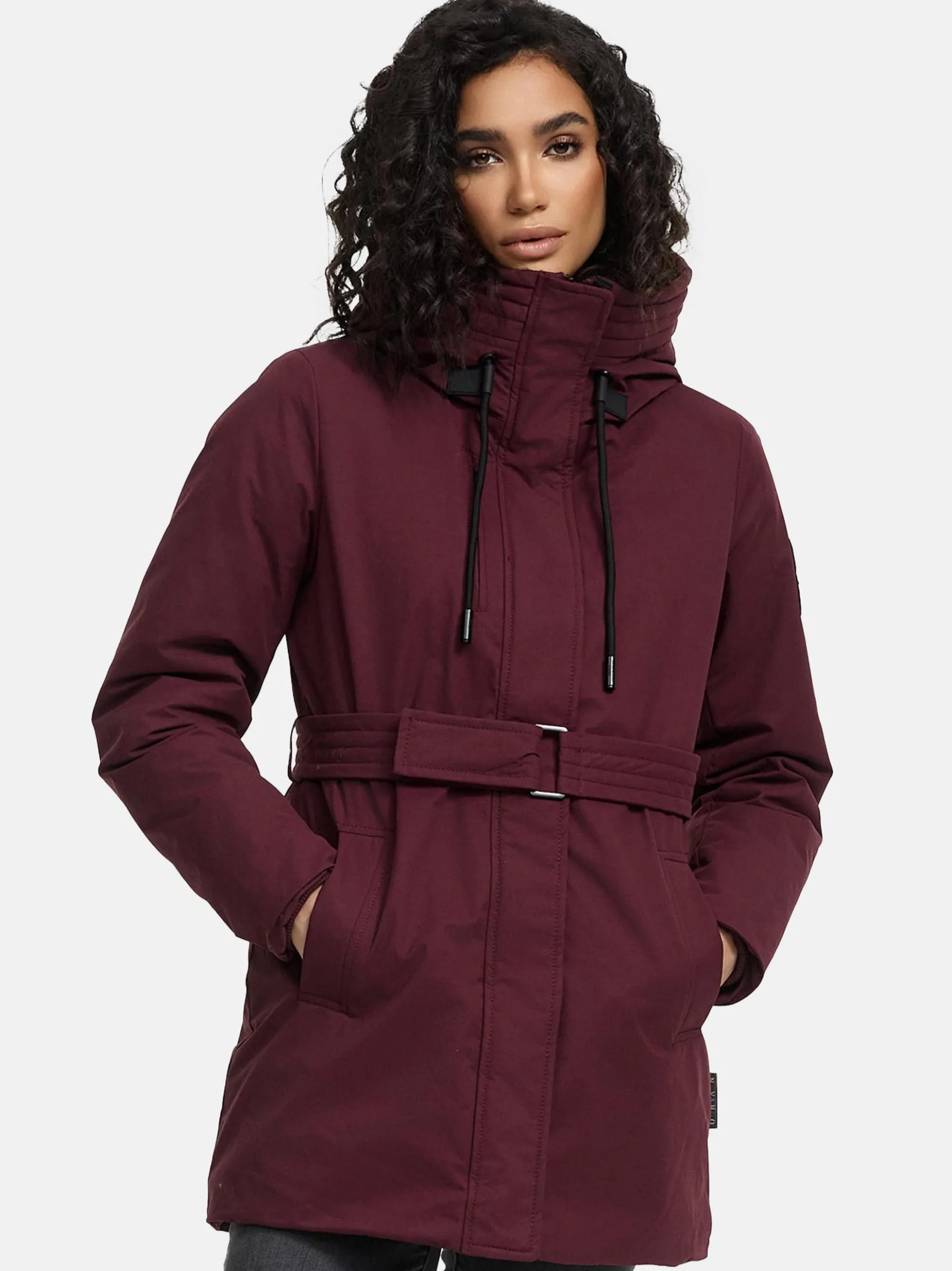 Navahoo Damen Parka - Eishauch 14 in aubergine