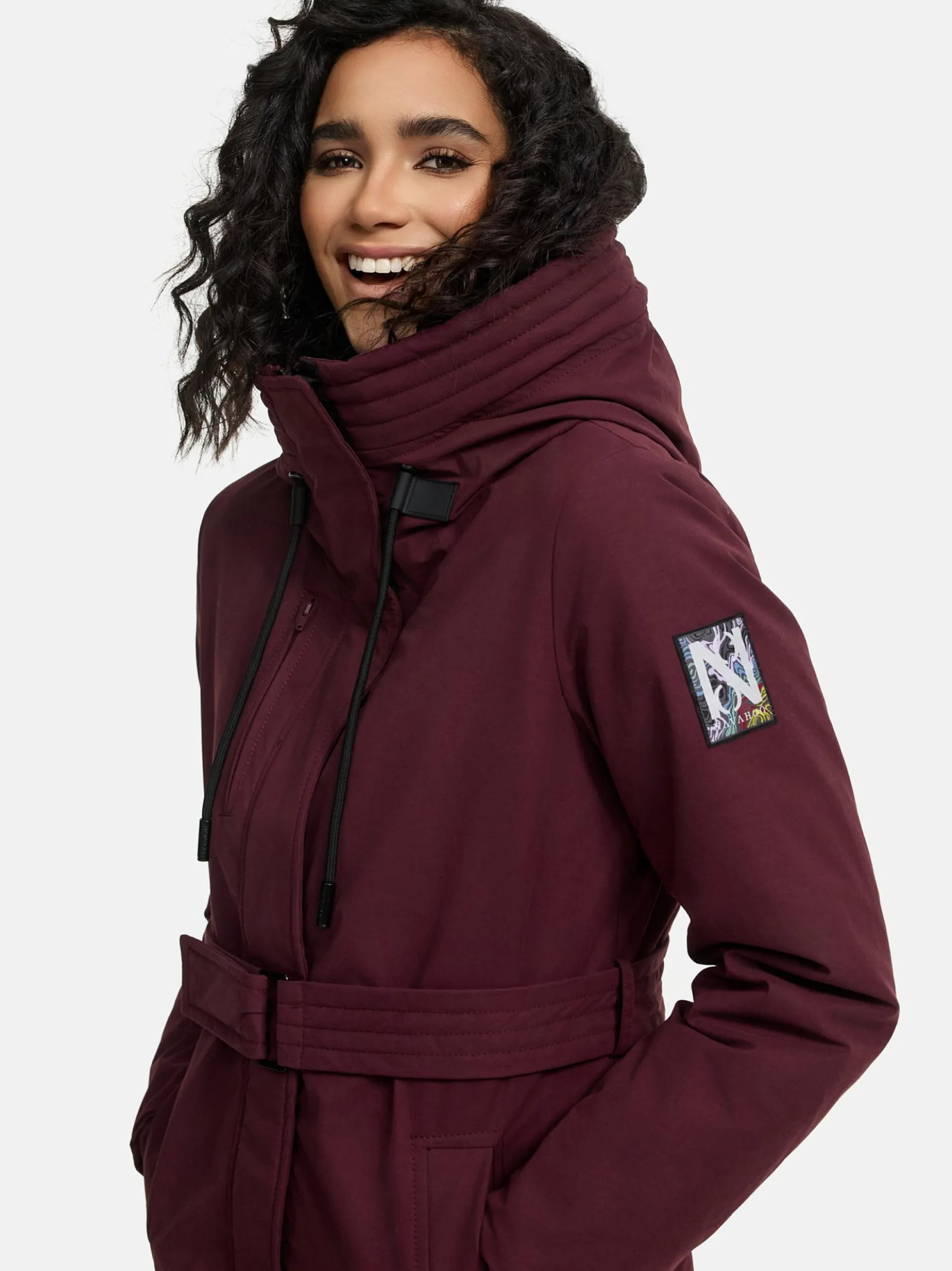 Navahoo Damen Parka - Eishauch 14 in aubergine