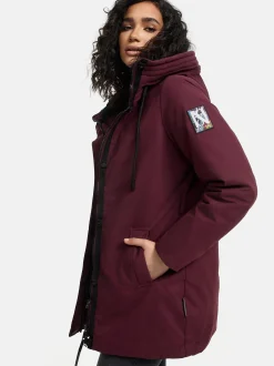 Navahoo Damen Parka - Eishauch 14 in aubergine