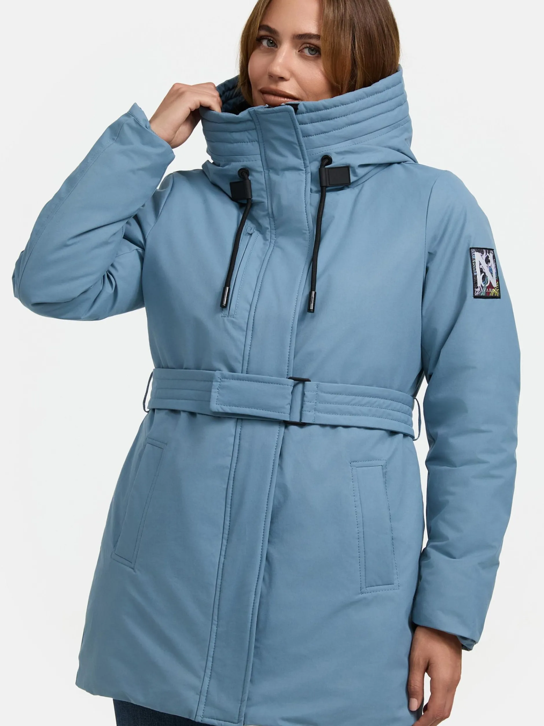 Navahoo Damen Parka - Eishauch 14 in blau
