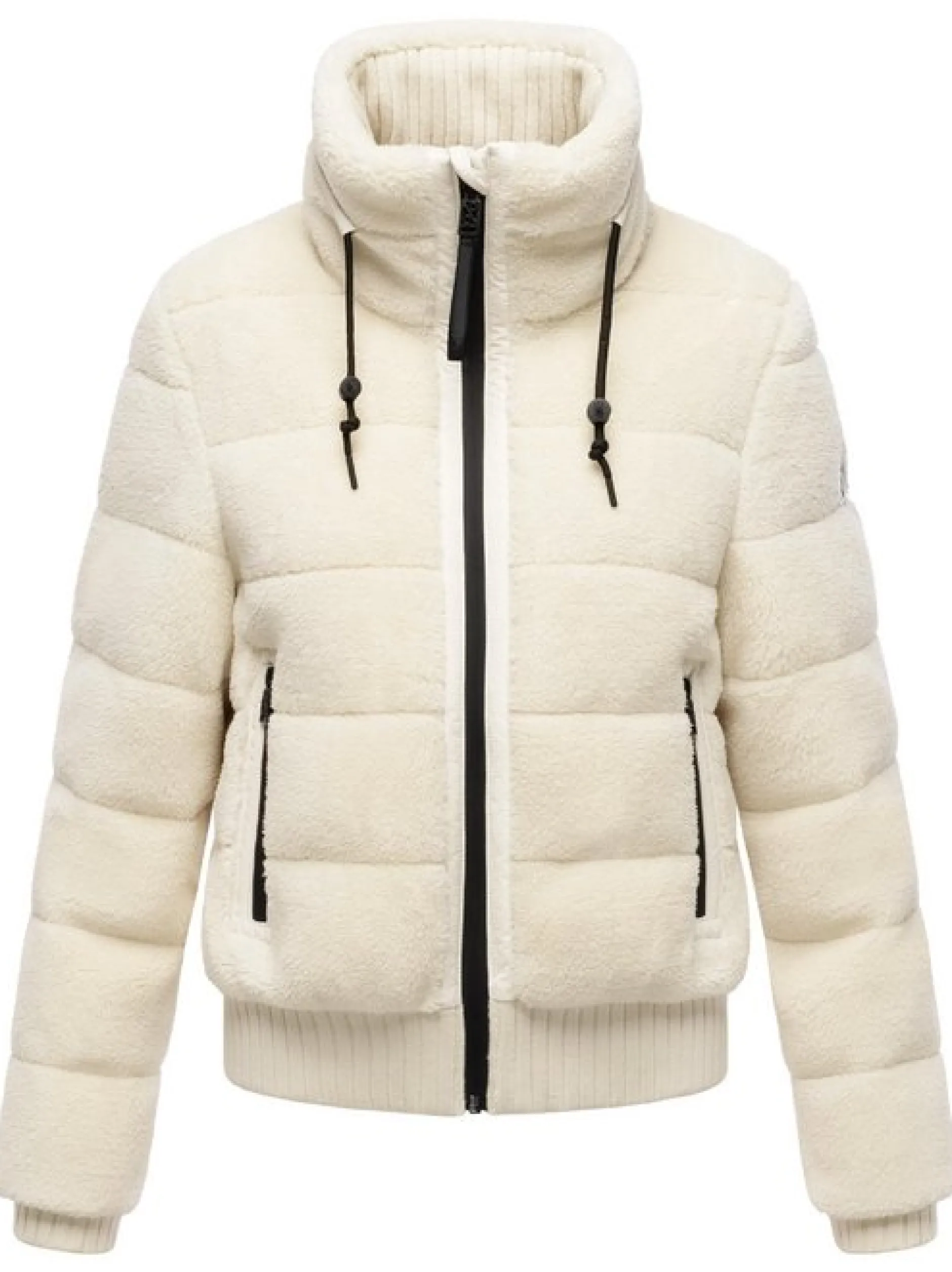 Navahoo Damen Plüschjacke - Schneepuder 14 in weiß