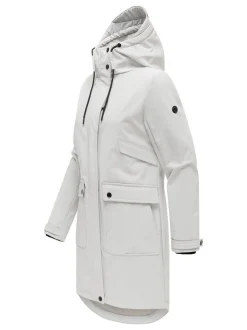 Navahoo Damen Softshellmantel - Morgennebel 14 in ecru