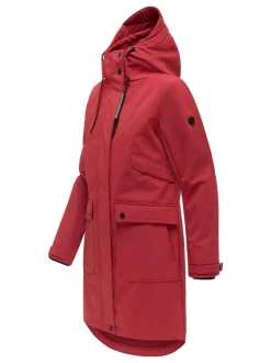 Navahoo Damen Softshellmantel - Morgennebel 14 in rot