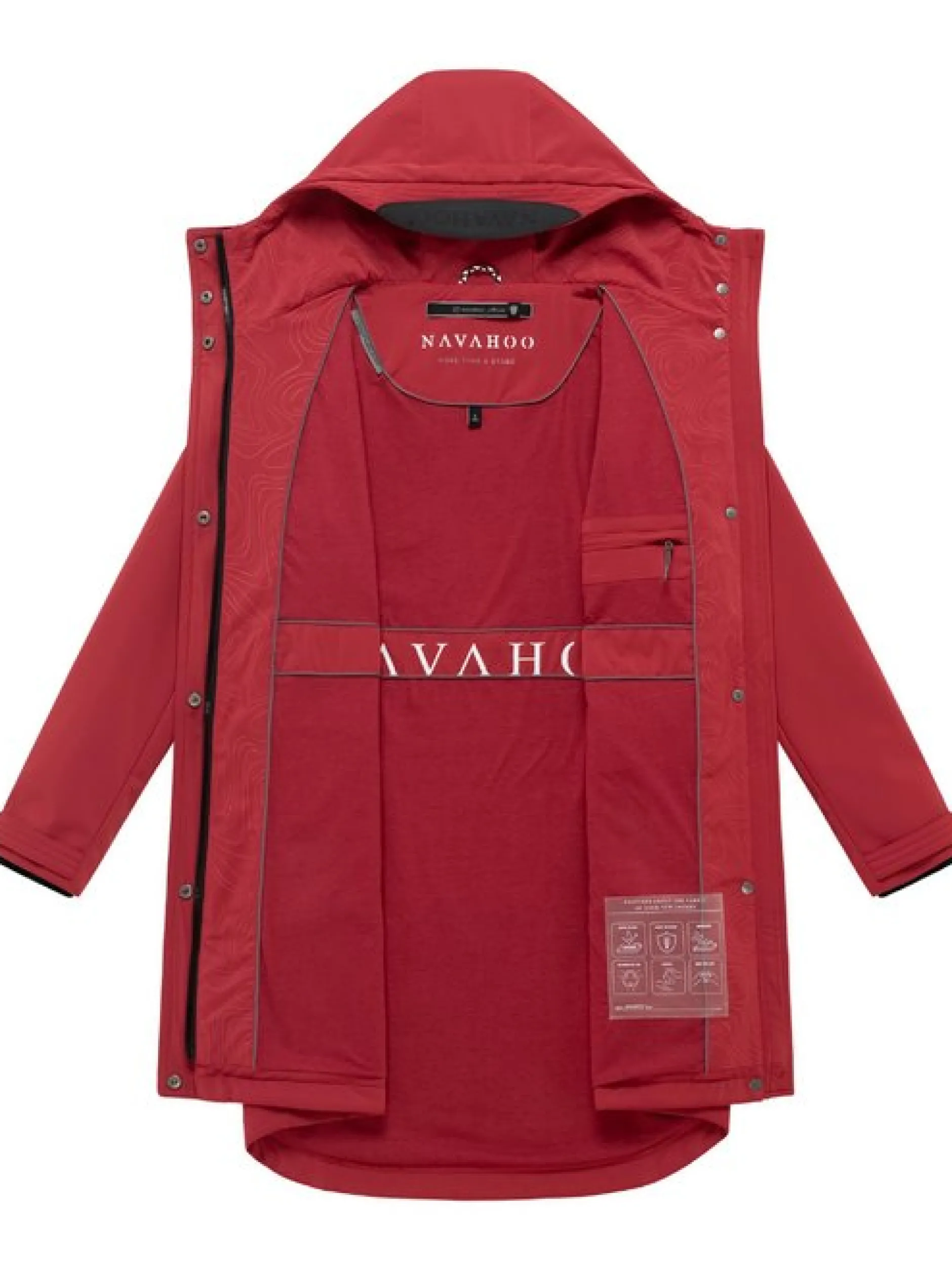 Navahoo Damen Softshellmantel - Morgennebel 14 in rot