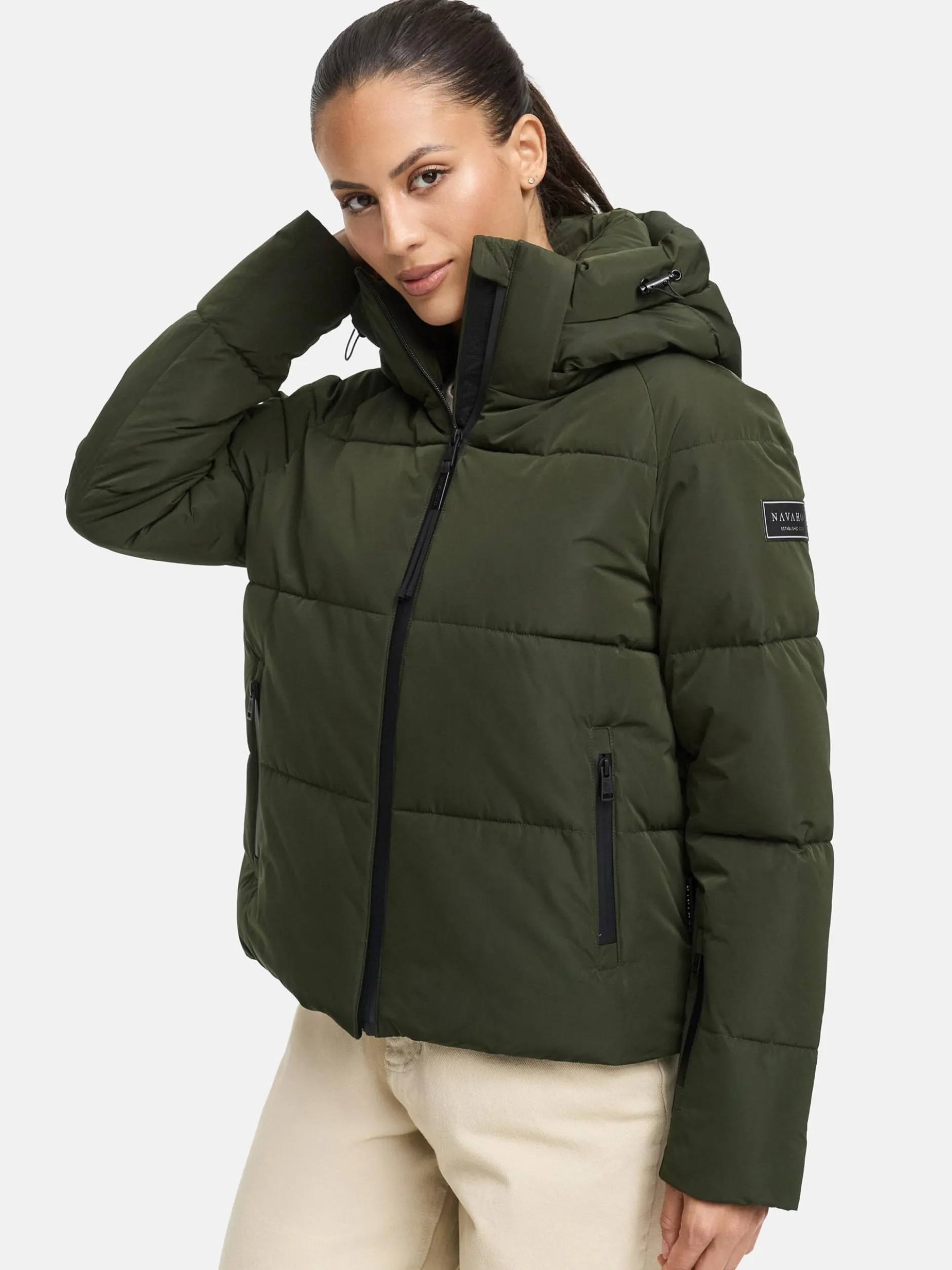 Navahoo Damen Steppjacke - Frostherz XIV in oliv