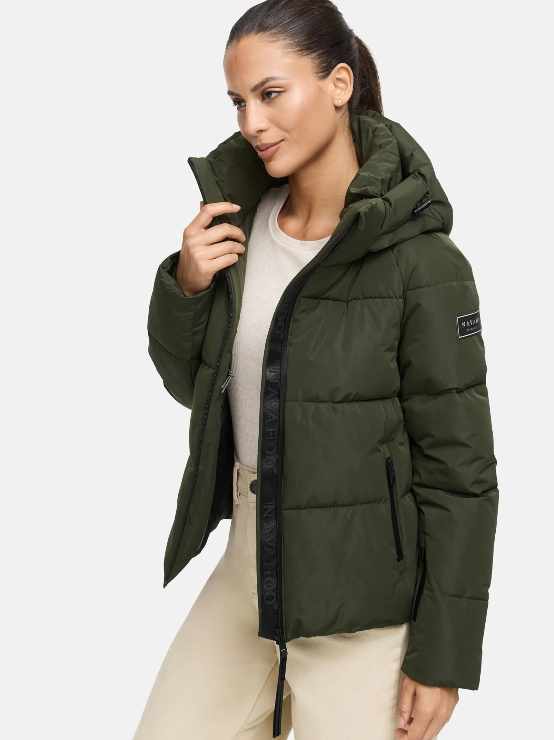 Navahoo Damen Steppjacke - Frostherz XIV in oliv