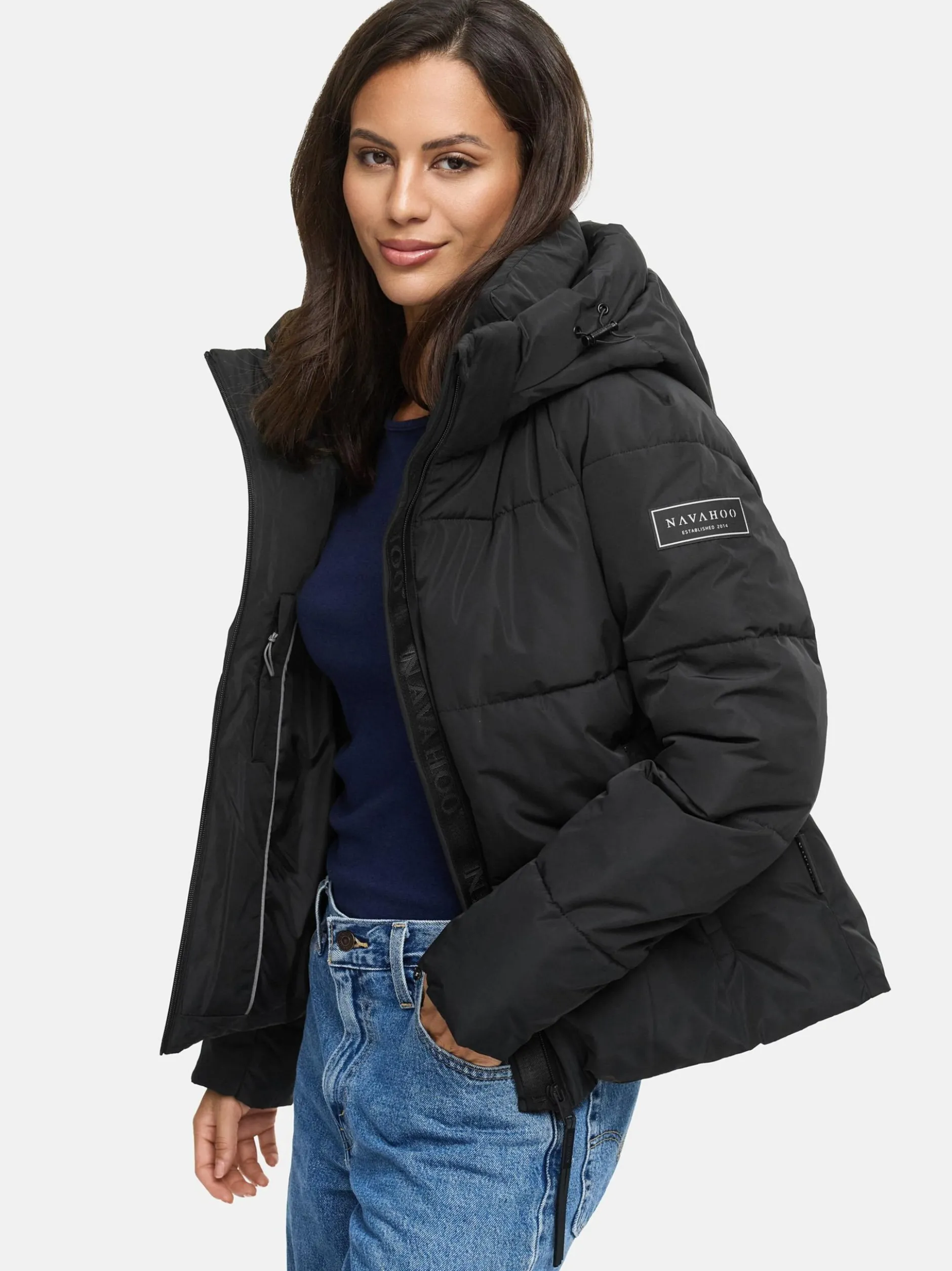 Navahoo Damen Steppjacke - Frostherz XIV in schwarz
