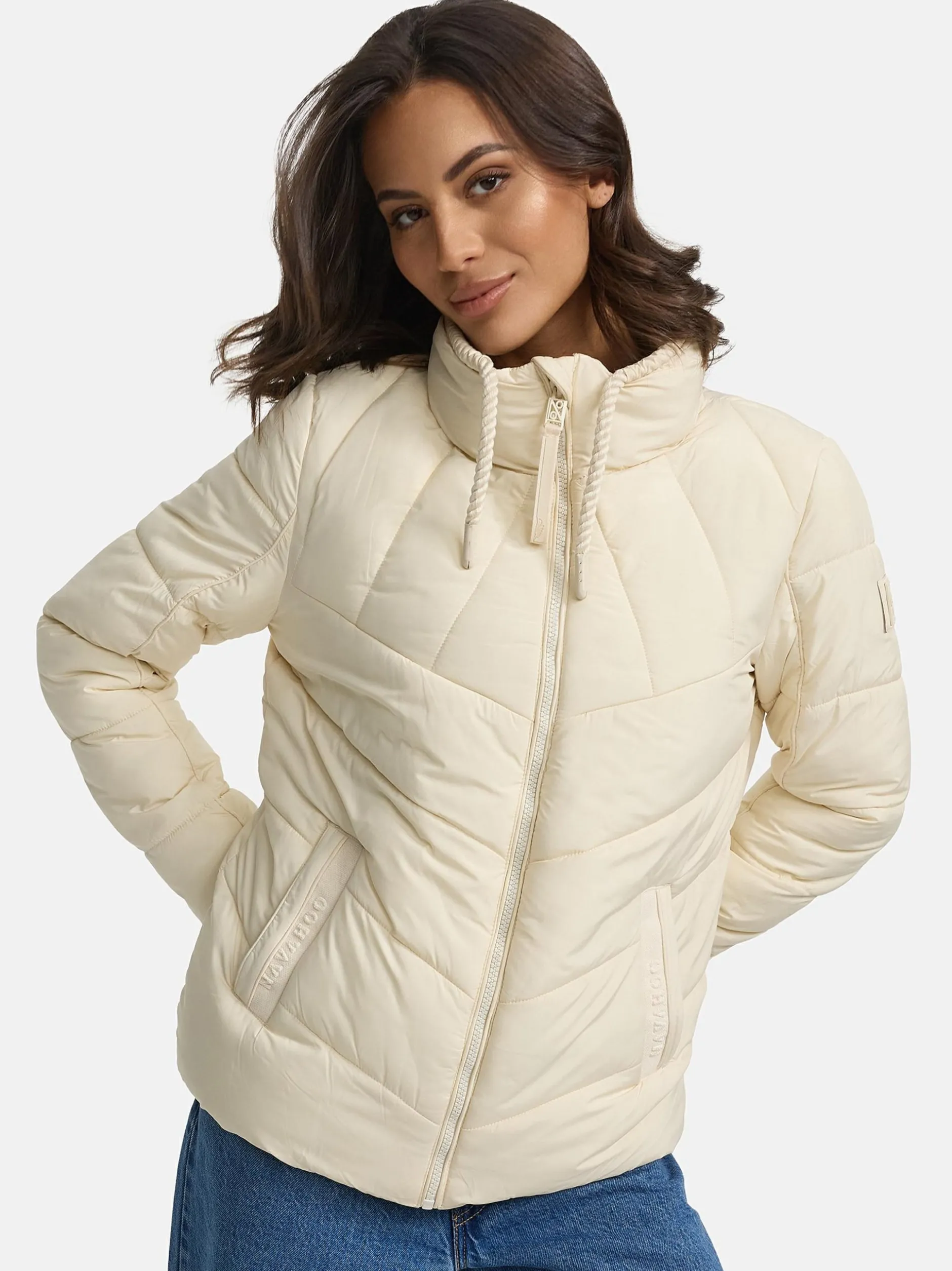 Navahoo Damen Steppjacke - Liebesfee 14 in beige