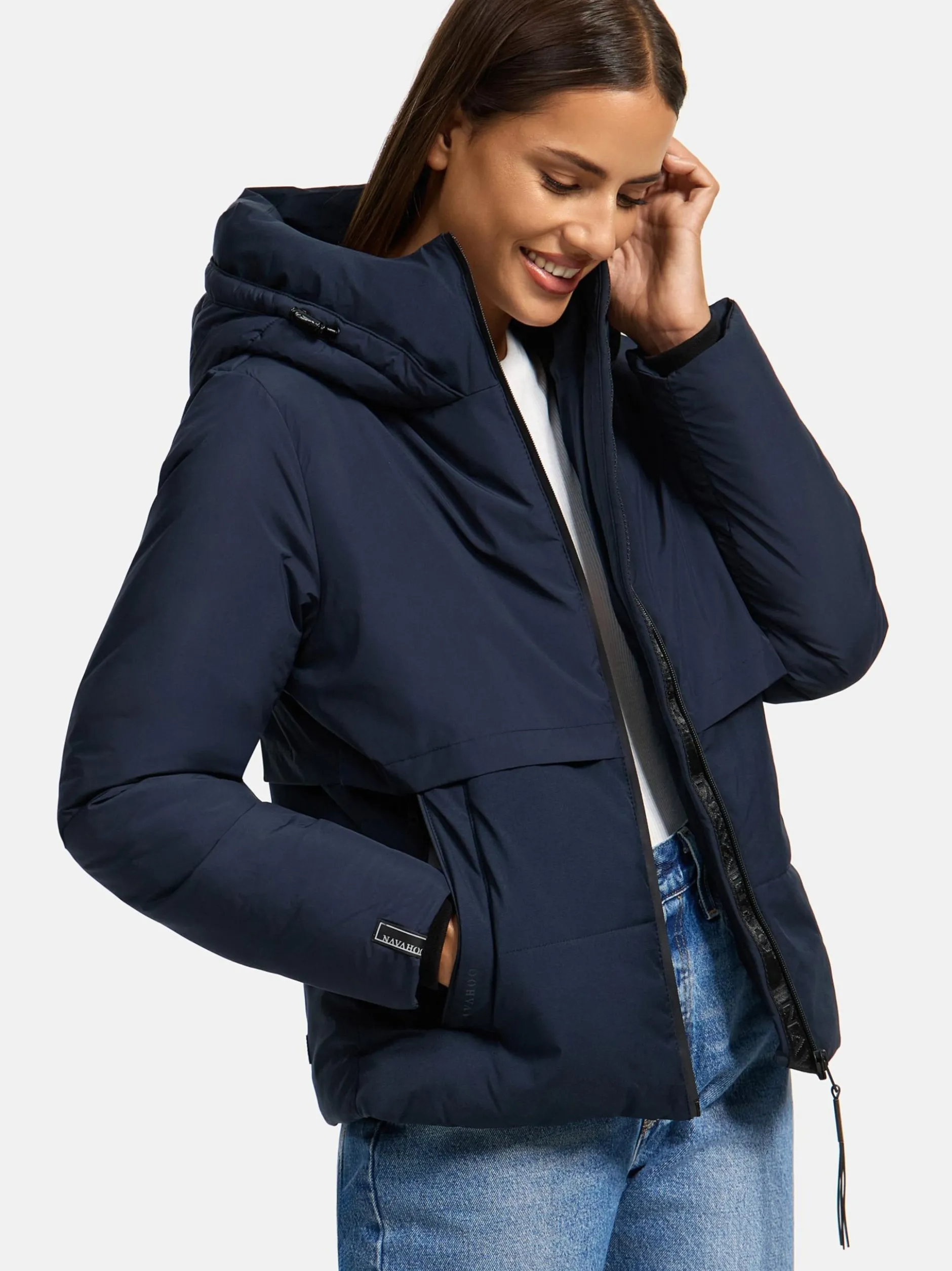 Navahoo Damen Steppjacke - Liebesküken XIV in marine