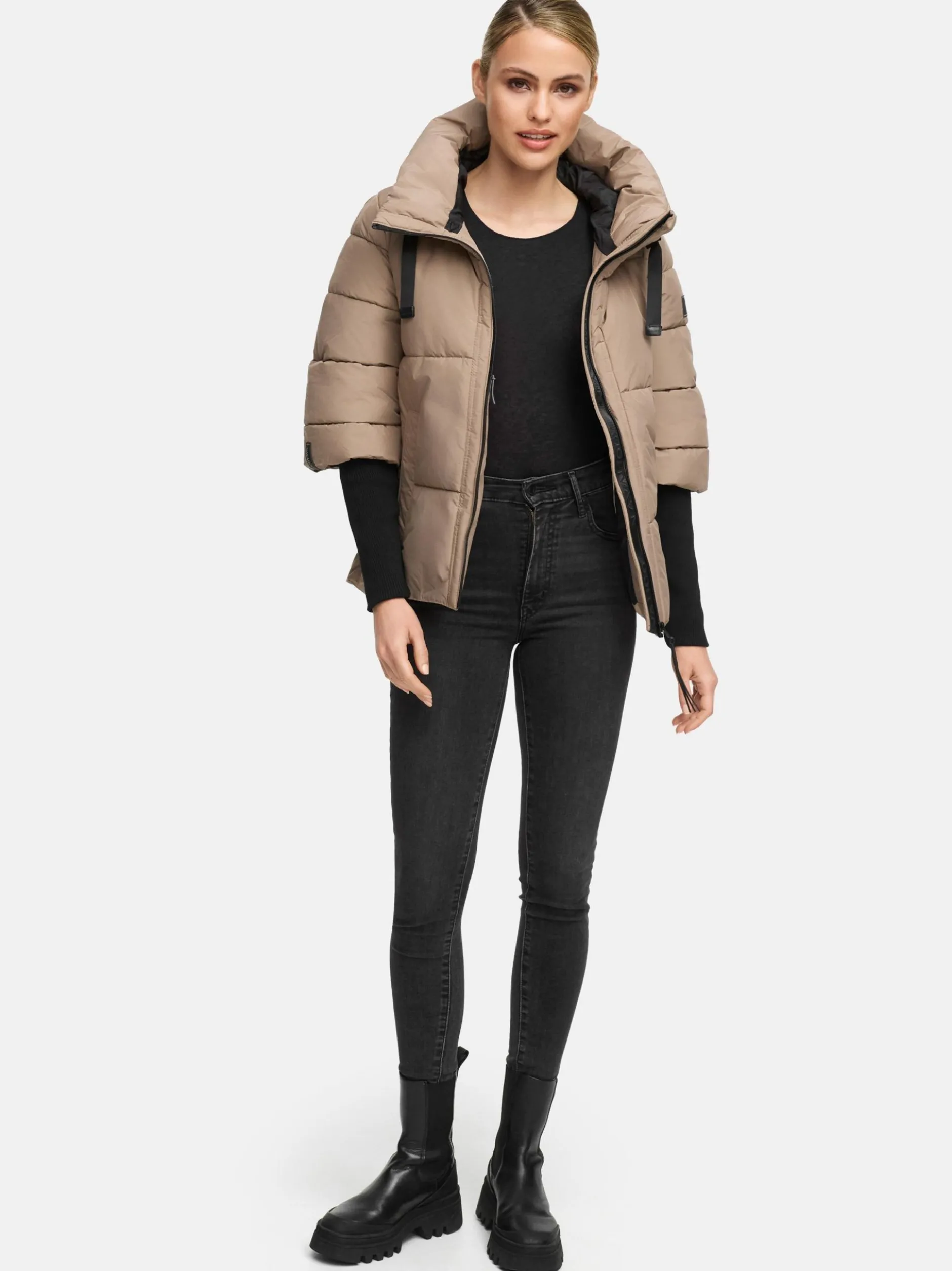 Navahoo Damen Steppjacke - Lotusherz XIV in taupe