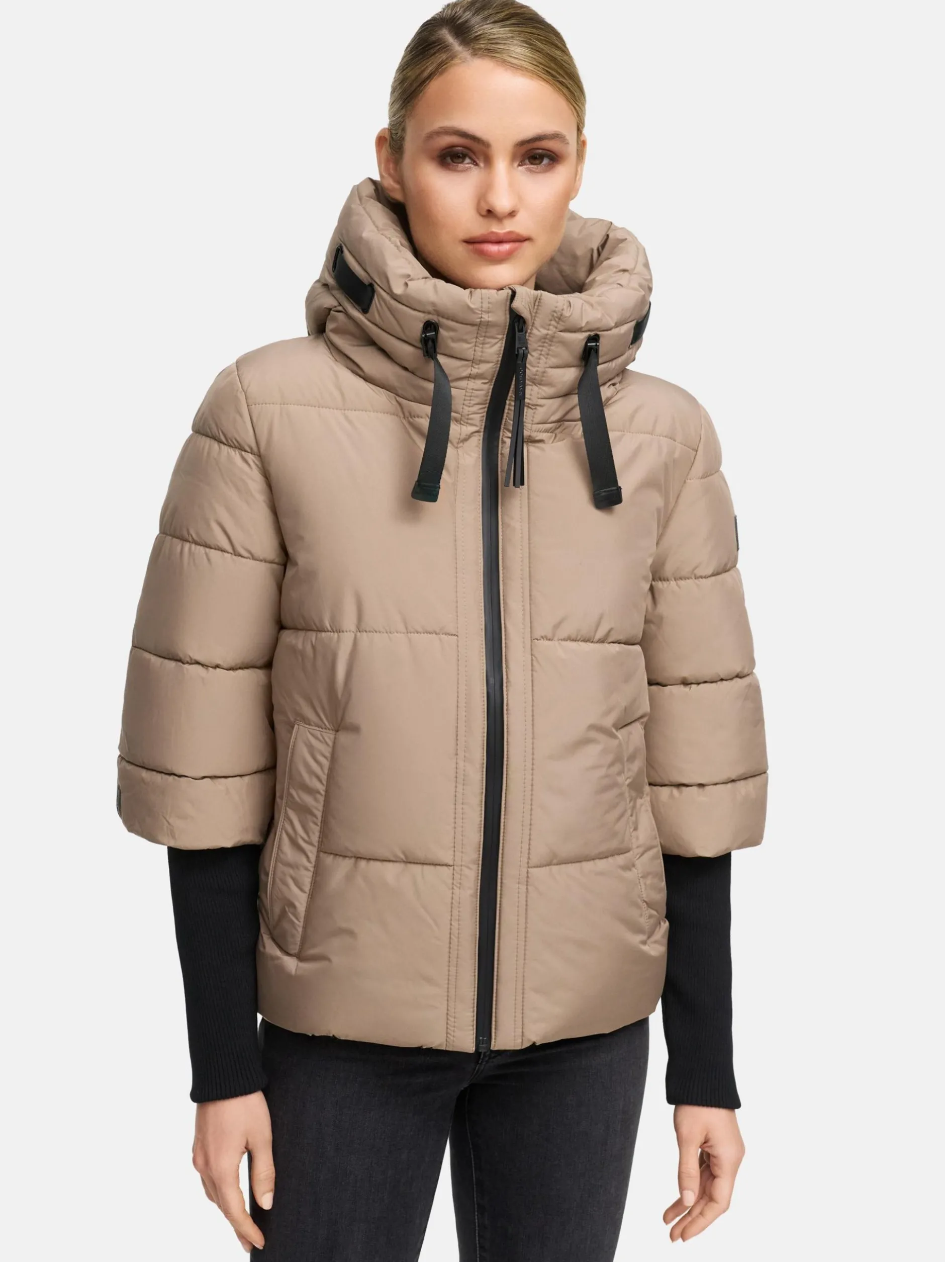 Navahoo Damen Steppjacke - Lotusherz XIV in taupe