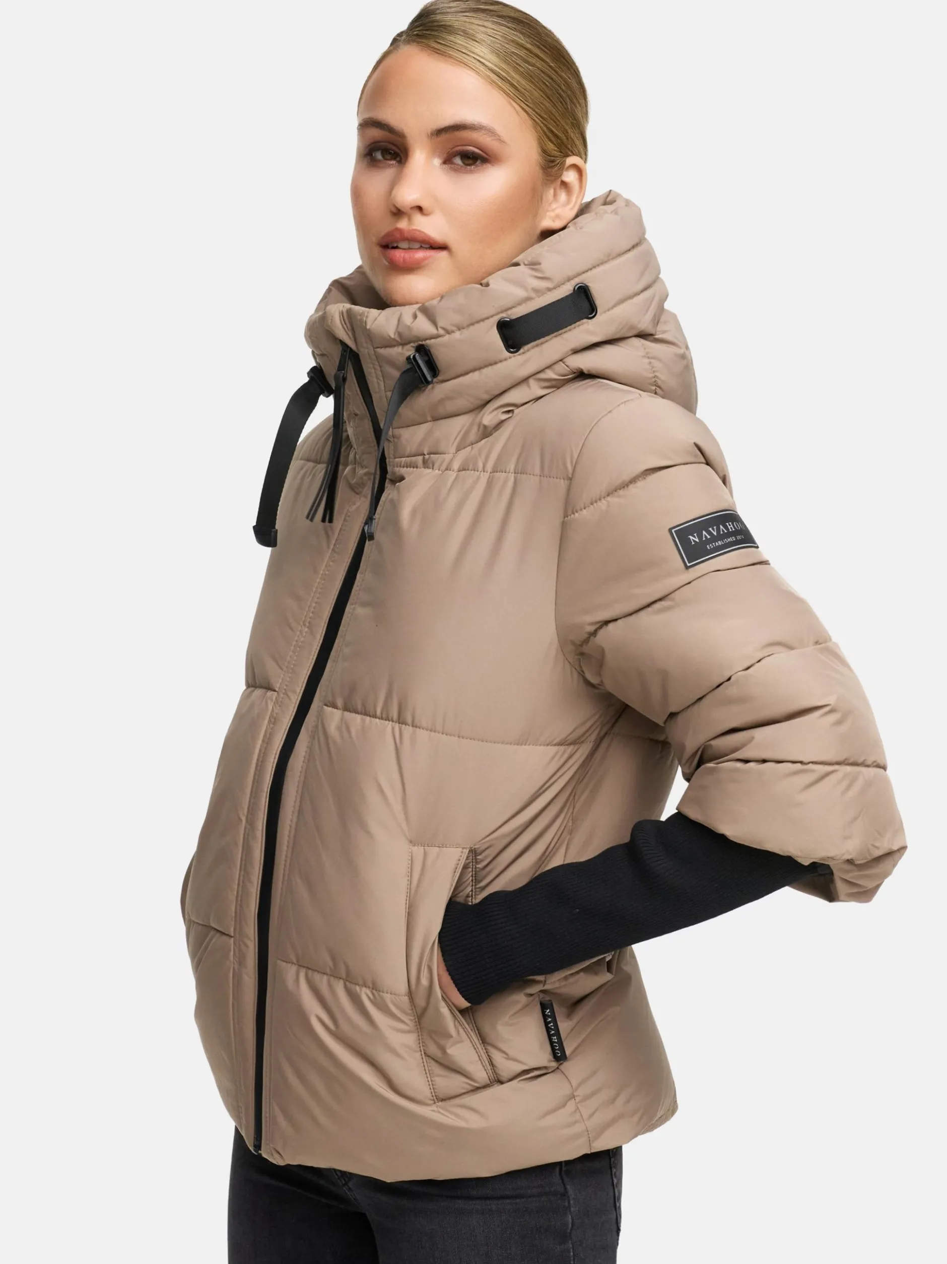 Navahoo Damen Steppjacke - Lotusherz XIV in taupe