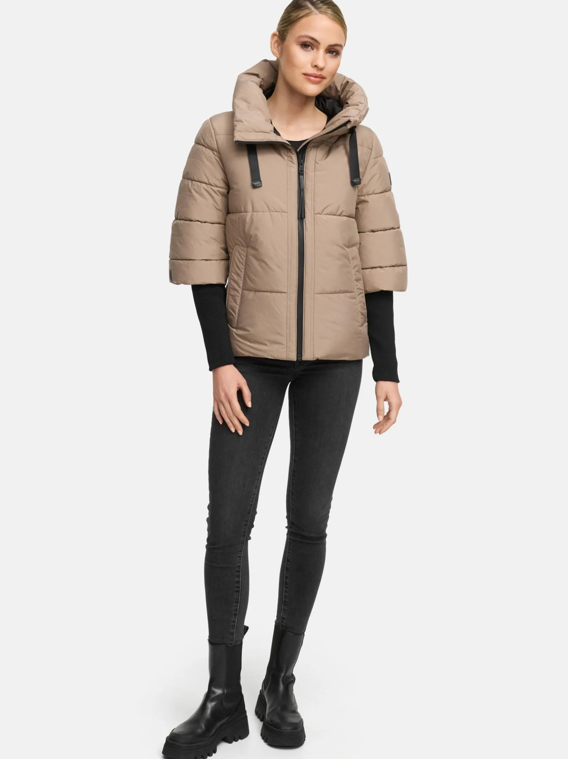 Navahoo Damen Steppjacke - Lotusherz XIV in taupe
