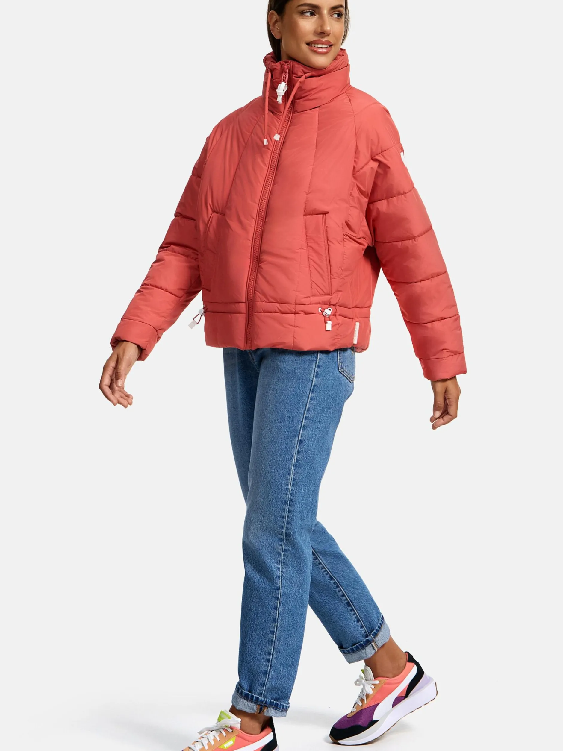 Navahoo Damen Steppjacke - Luftzauber 14 in koralle