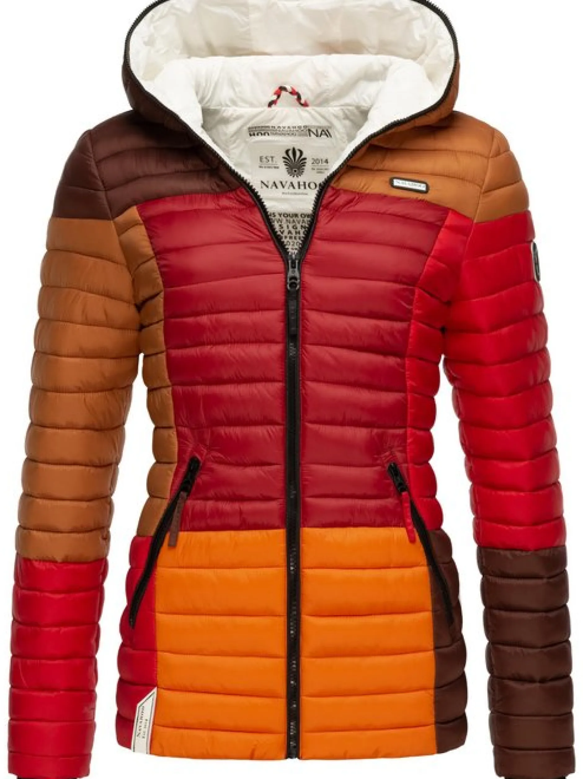 Navahoo Damen Steppjacke - Multikulti in braun