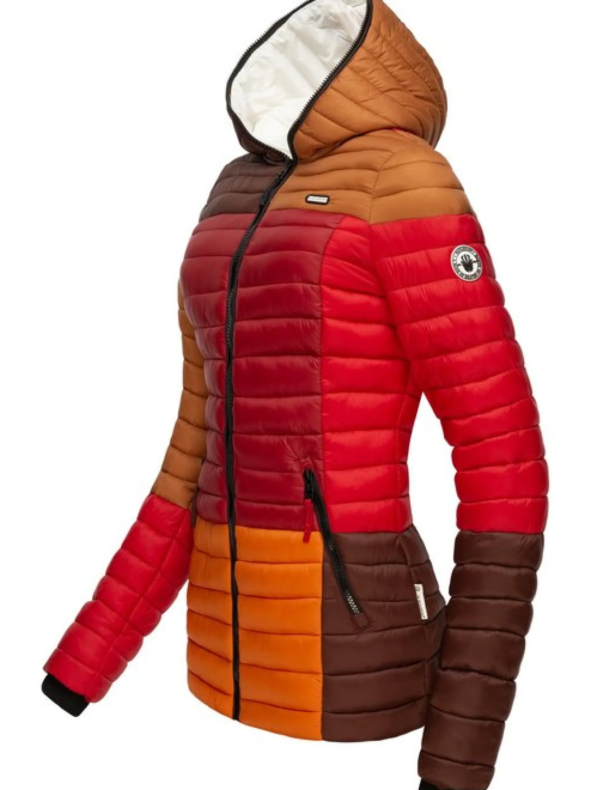 Navahoo Damen Steppjacke - Multikulti in braun