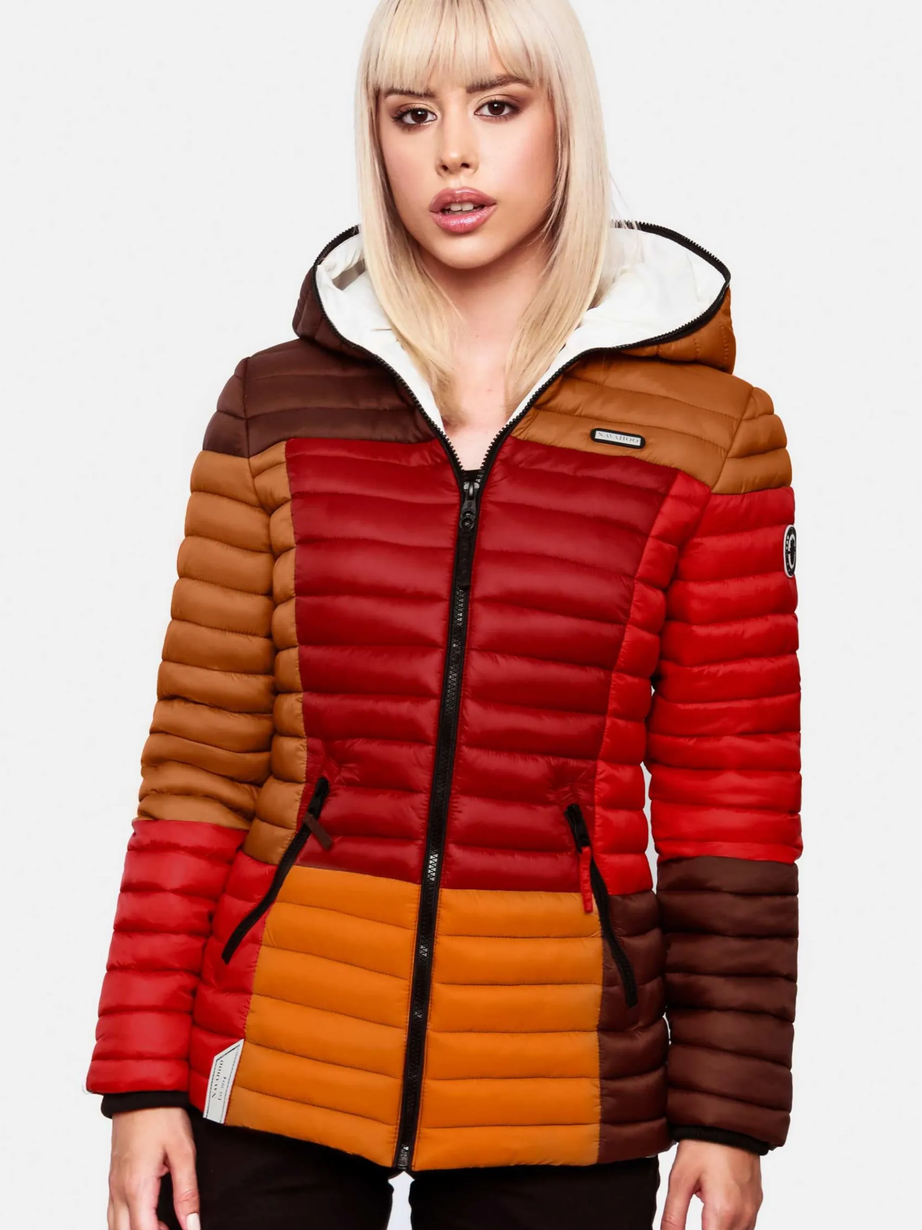 Navahoo Damen Steppjacke - Multikulti in braun