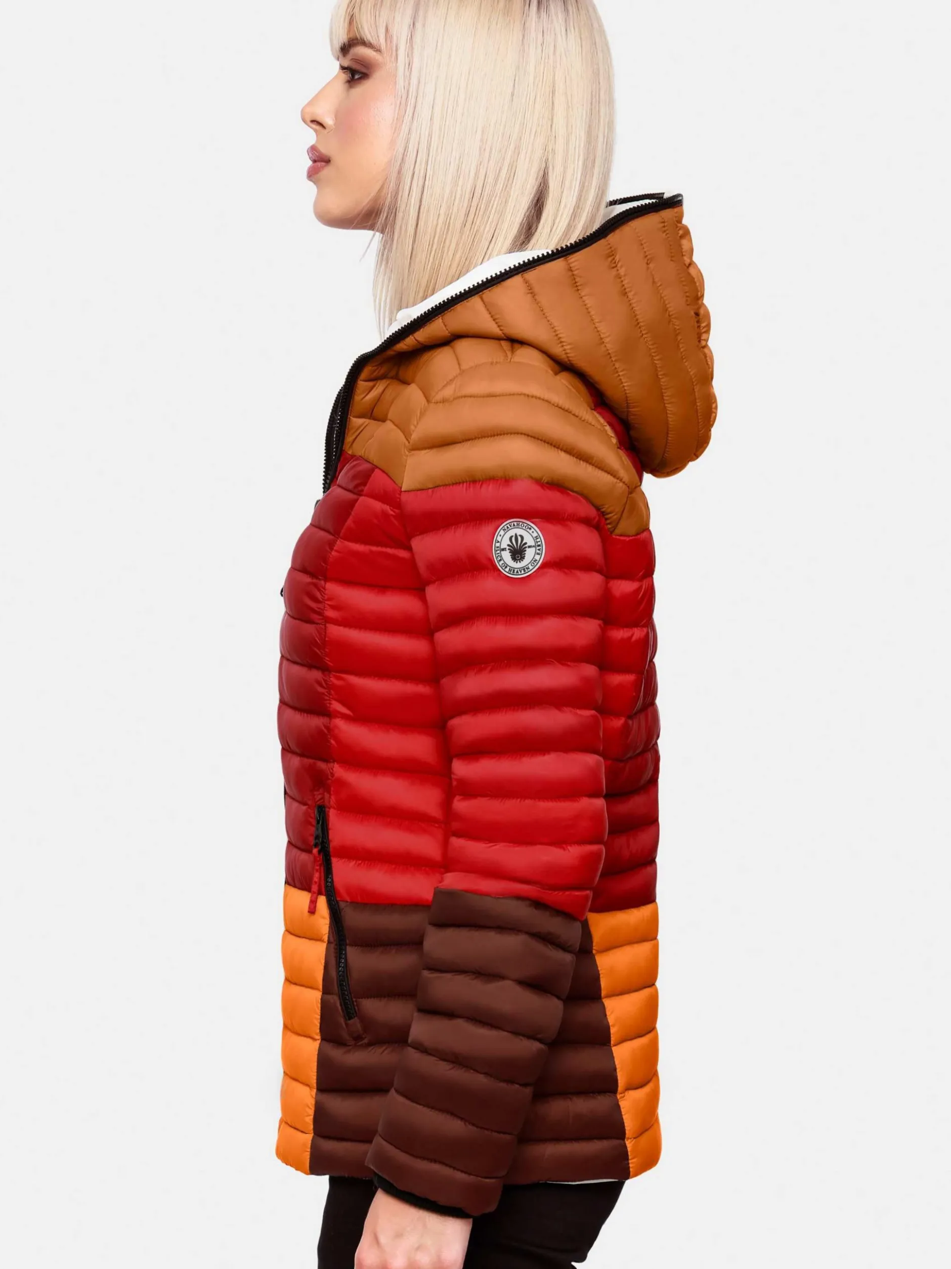 Navahoo Damen Steppjacke - Multikulti in braun