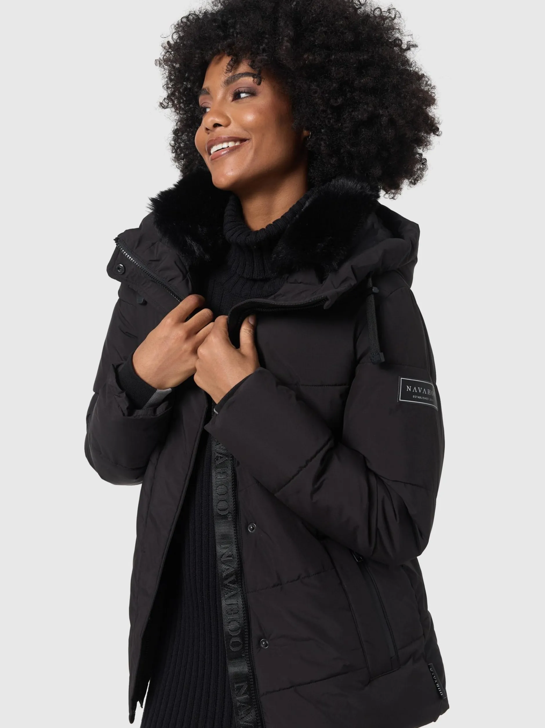 Navahoo Damen Steppjacke - Sag ja XIV in schwarz