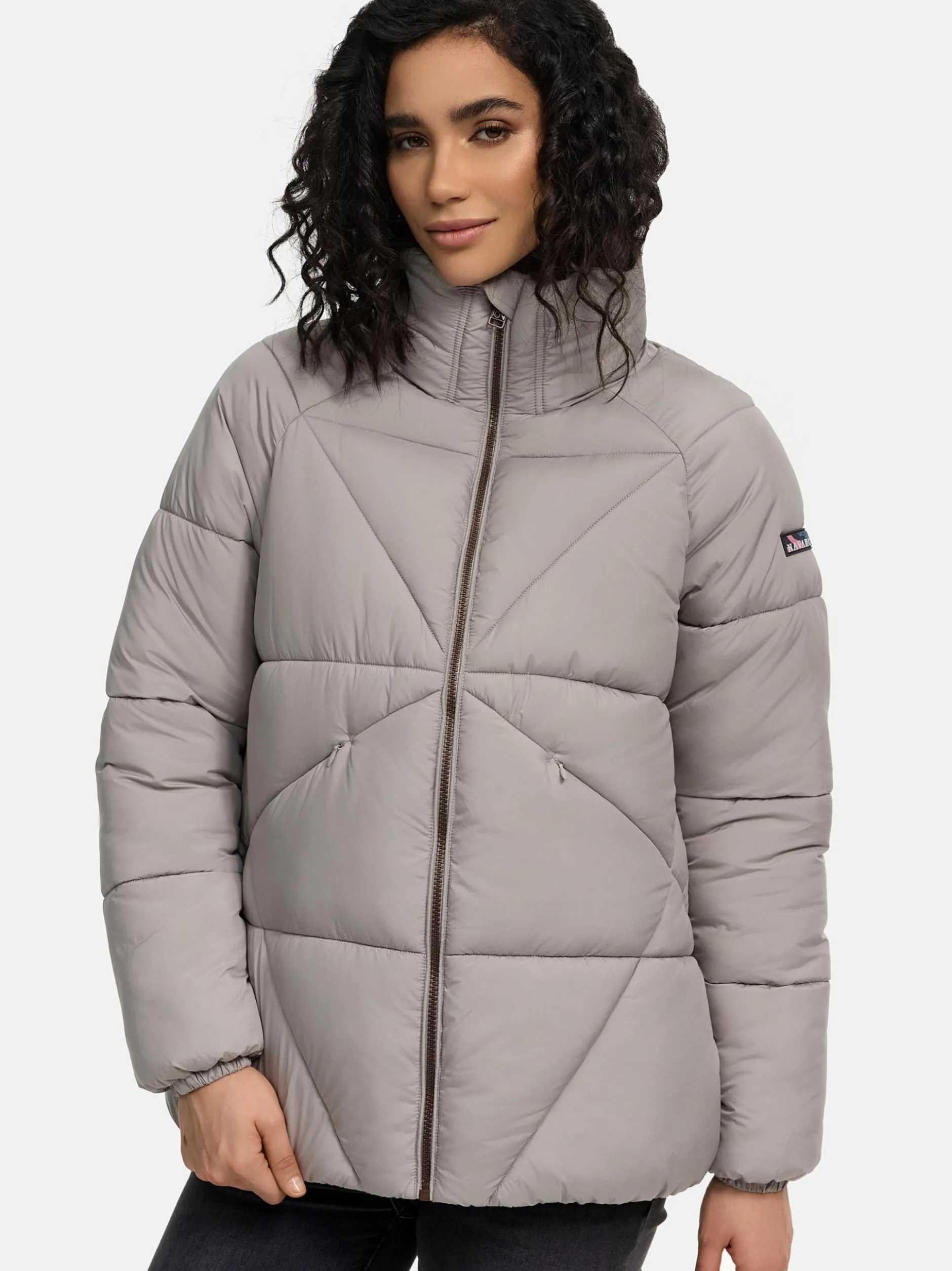 Navahoo Damen Steppjacke - Schokolinaa 14 in grau