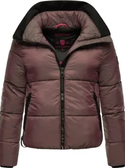 Navahoo Damen Steppjacke - Sternschnüppchen in aubergine