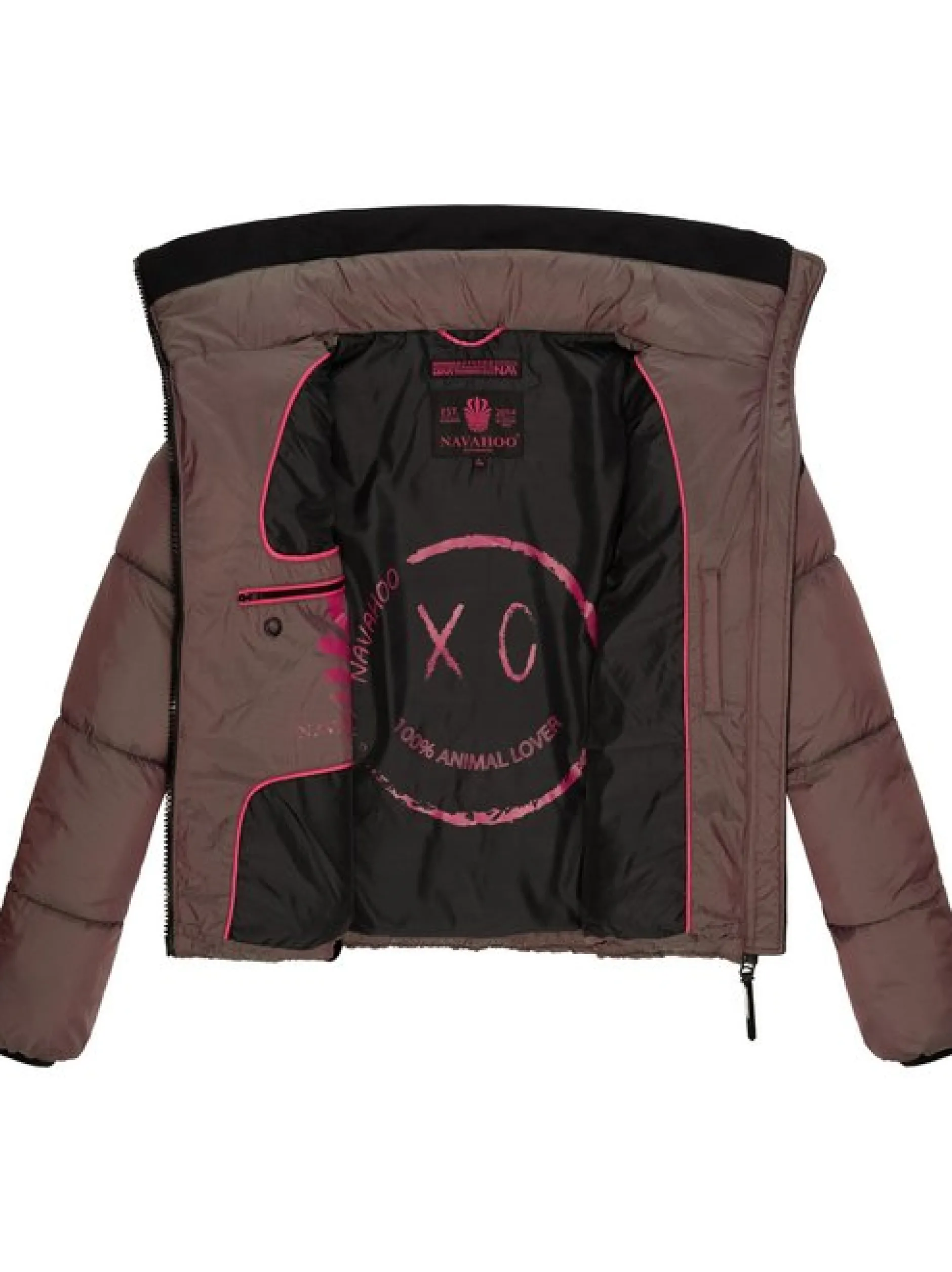 Navahoo Damen Steppjacke - Sternschnüppchen in aubergine