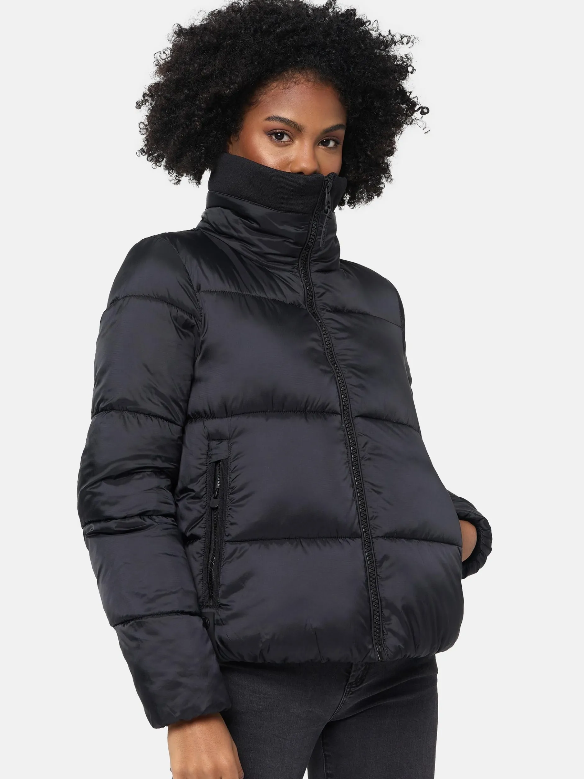 Navahoo Damen Steppjacke - Sternschnüppchen in schwarz