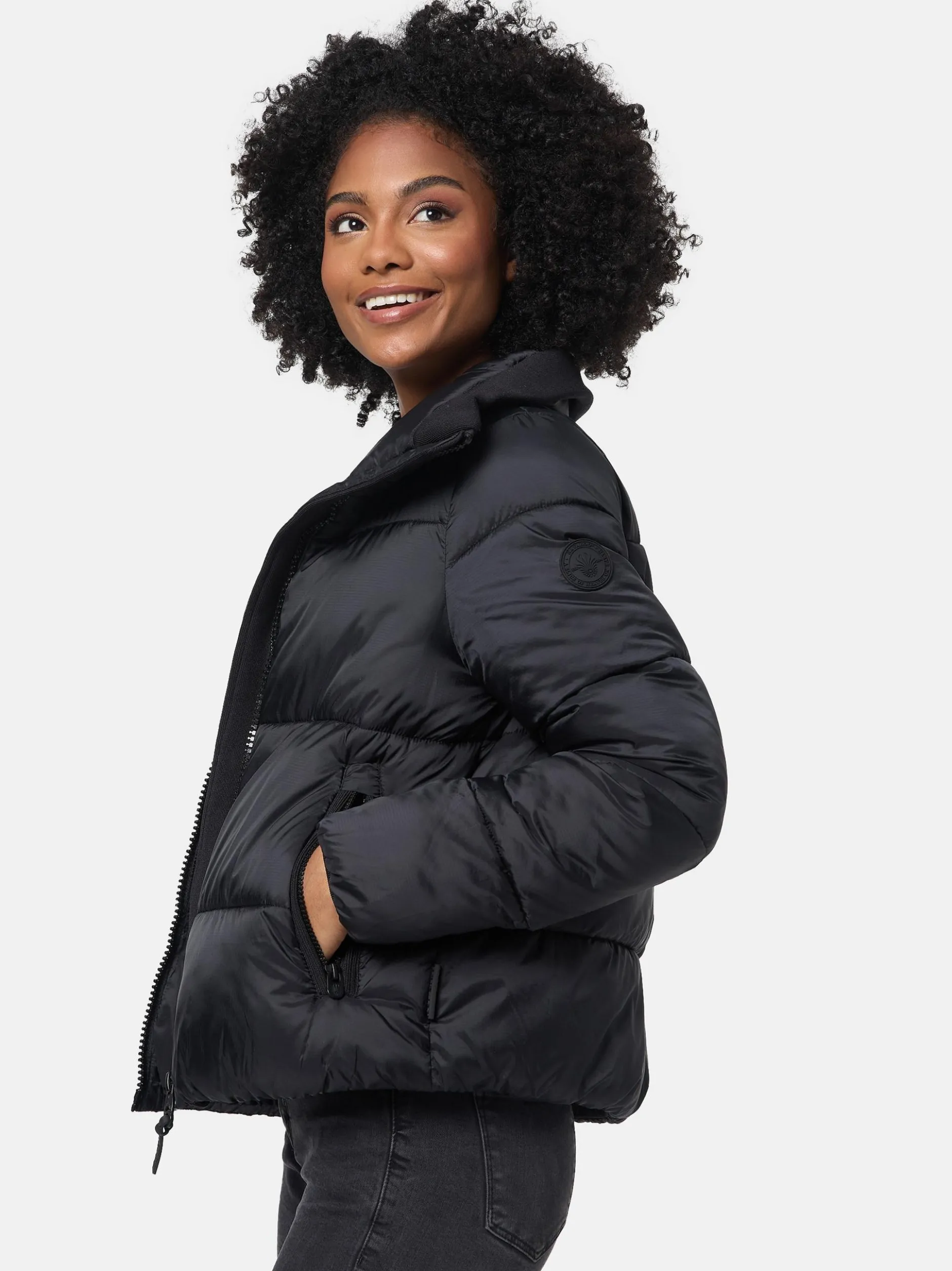 Navahoo Damen Steppjacke - Sternschnüppchen in schwarz