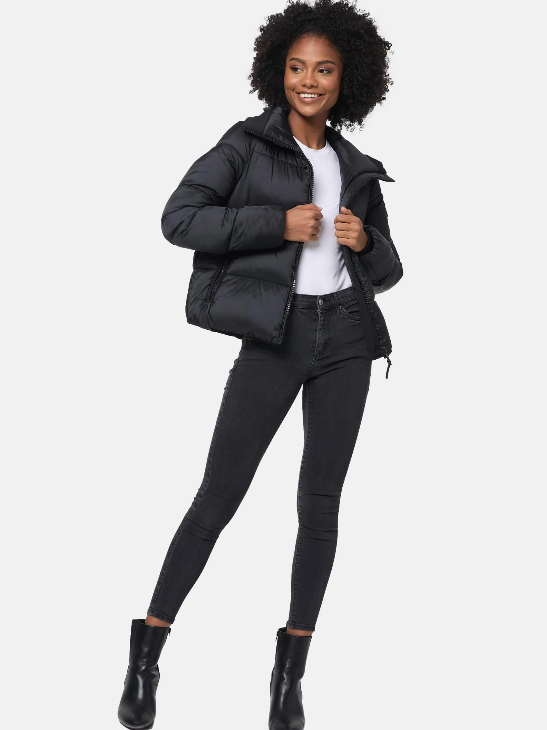 Navahoo Damen Steppjacke - Sternschnüppchen in schwarz