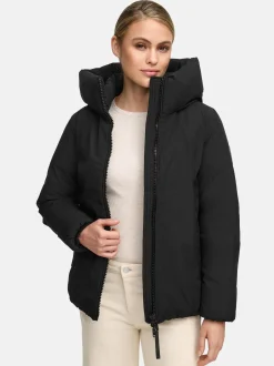 Navahoo Damen Winterjacke - Blütenlicht 14 in schwarz