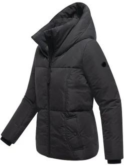 Navahoo Damen Winterjacke - Flüsterfee 14 in schwarz