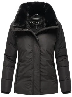 Navahoo Damen Winterjacke - Frostii XIV in schwarz