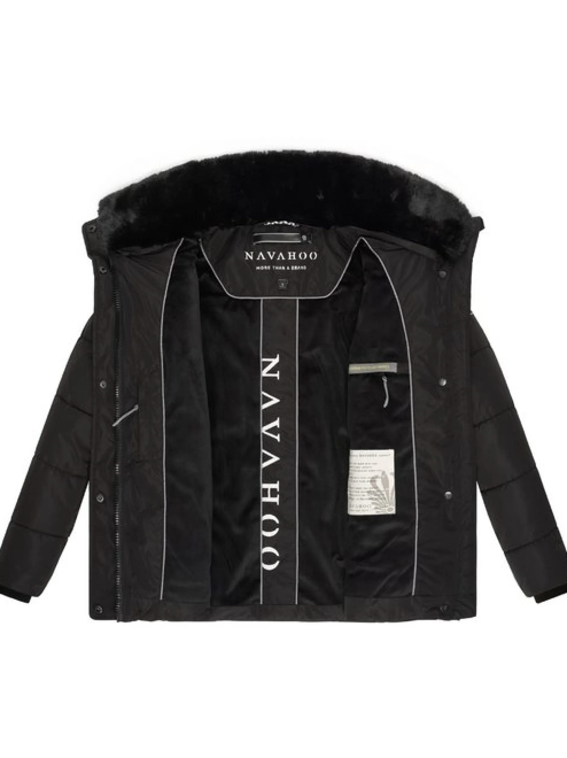 Navahoo Damen Winterjacke - Frostii XIV in schwarz