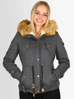 Navahoo Damen Winterjacke - Pearl in anthrazit