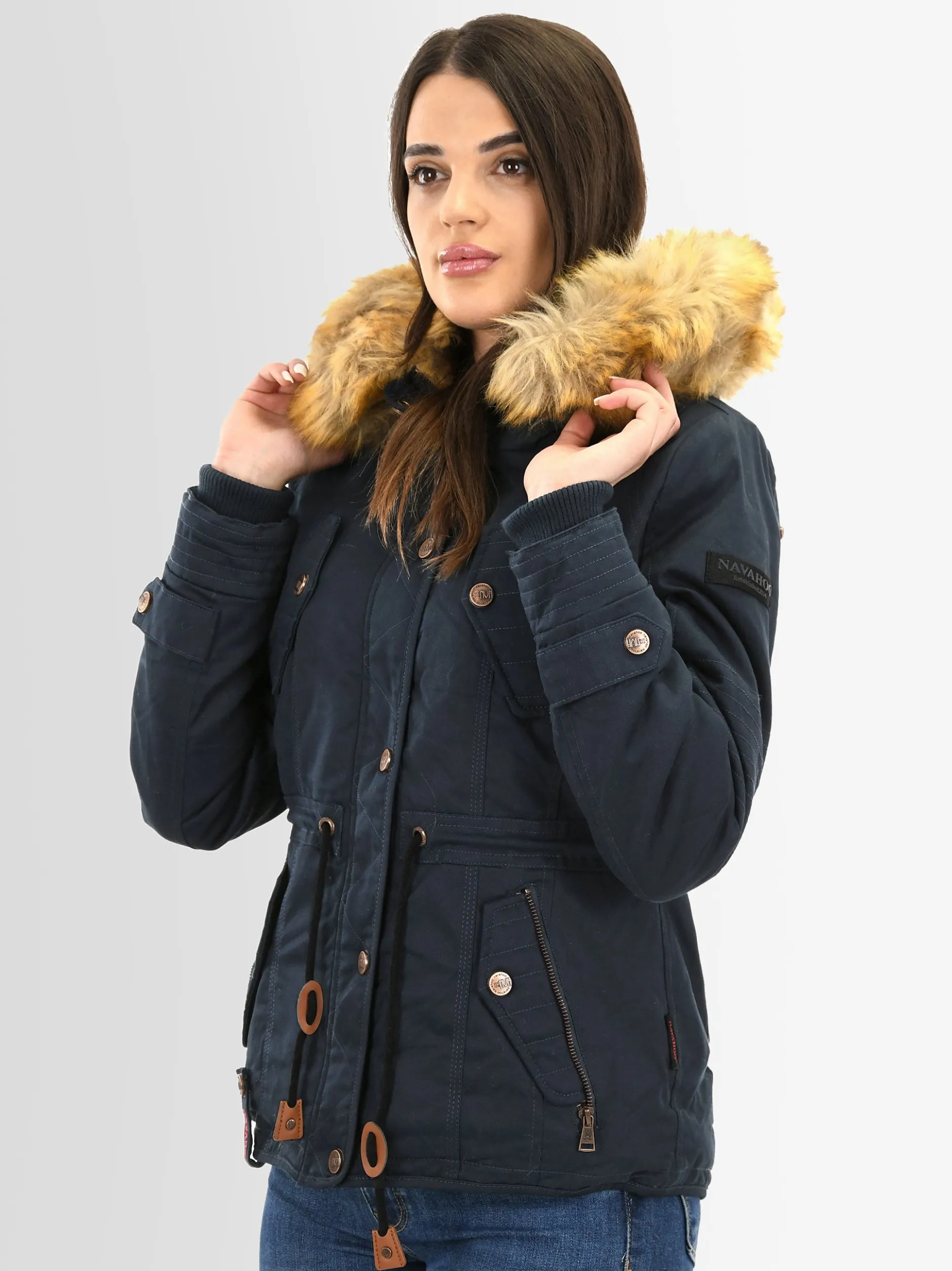 Navahoo Damen Winterjacke - Pearl in blau
