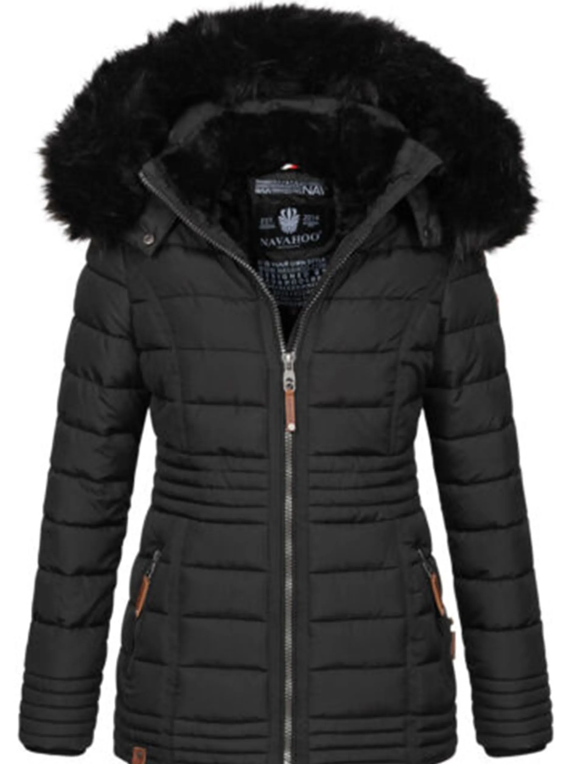 Navahoo Damen Winterjacke - Umay Pri in schwarz