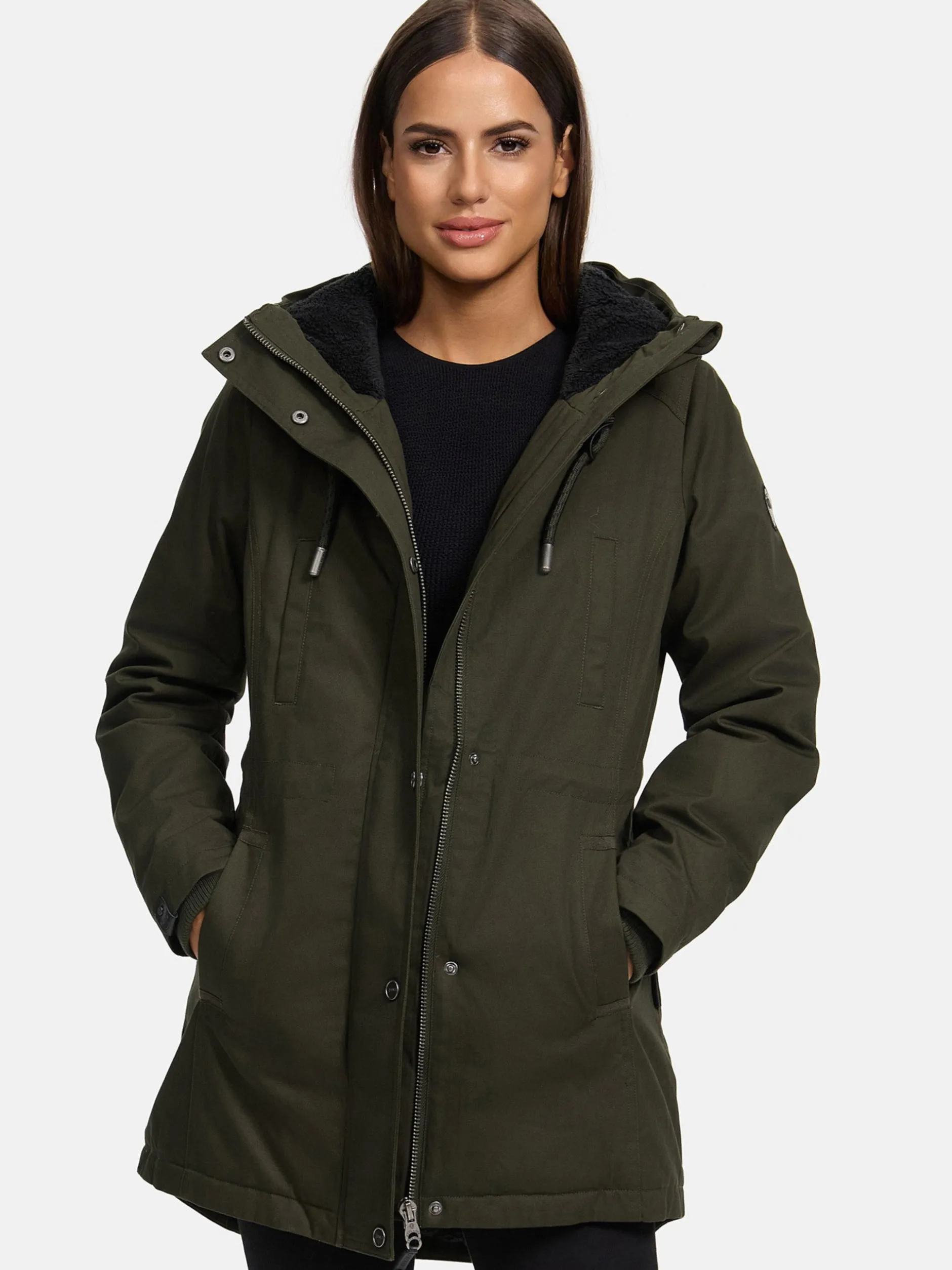 Navahoo Damen Winterjacke - Winterfunke in oliv