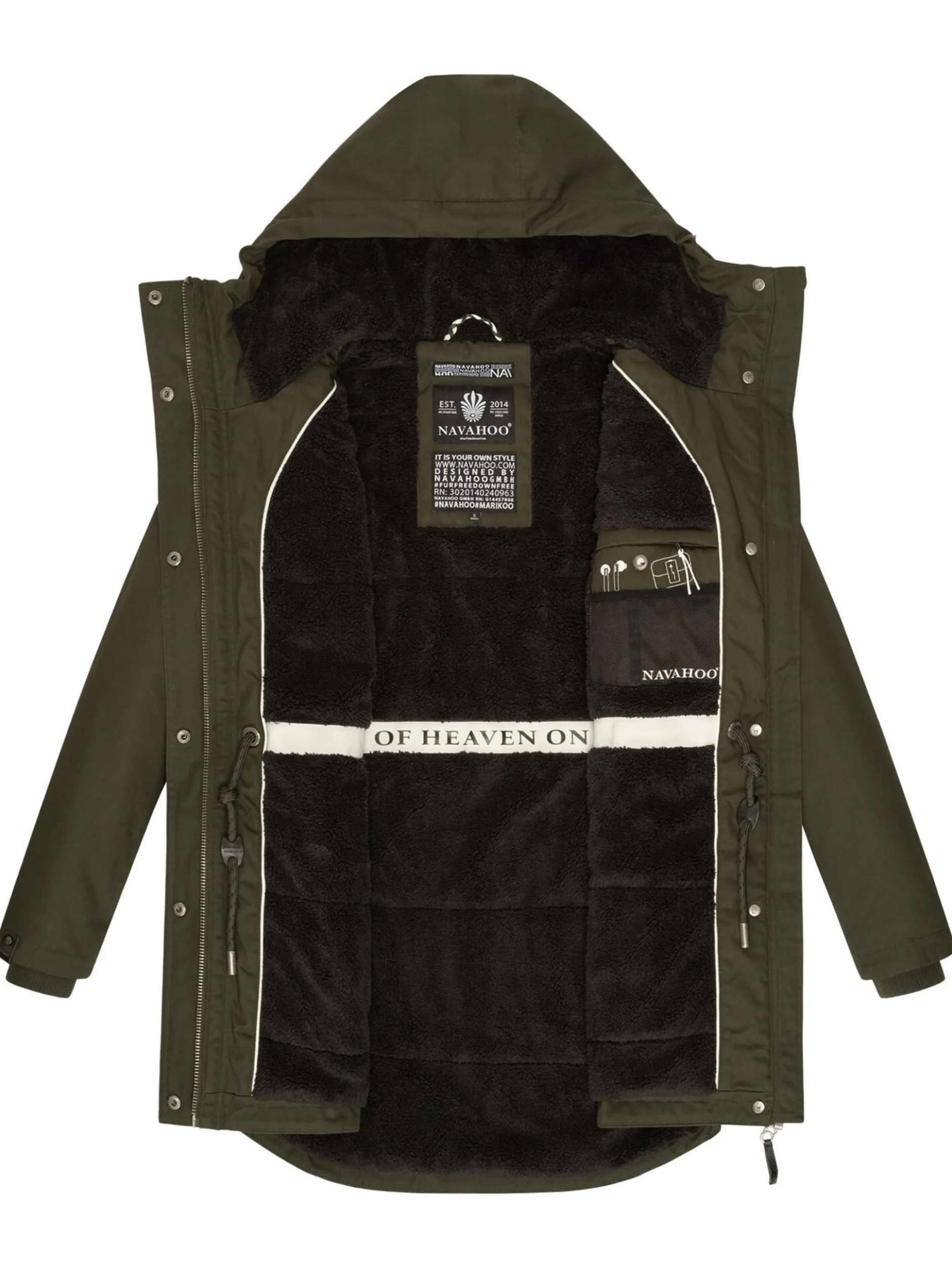 Navahoo Damen Winterjacke - Winterfunke in oliv
