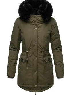 Navahoo Damen Wintermantel - Sweety Deluxe in oliv