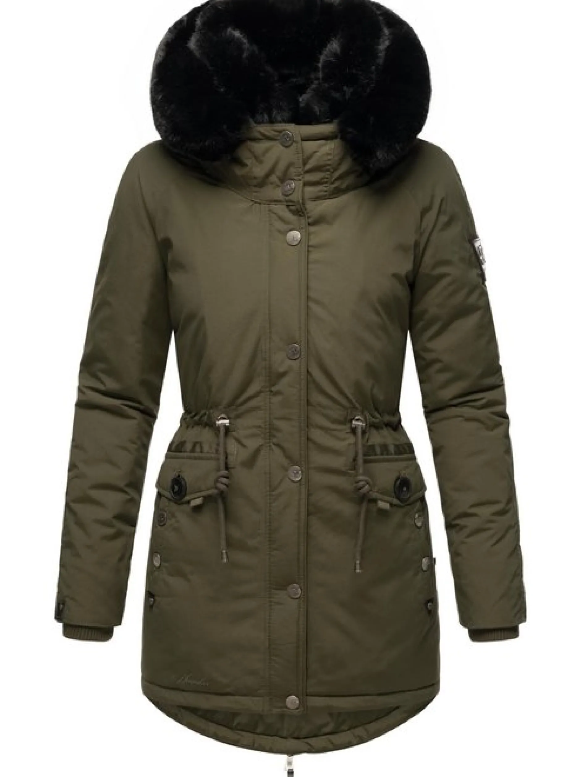 Navahoo Damen Wintermantel - Sweety Deluxe in oliv