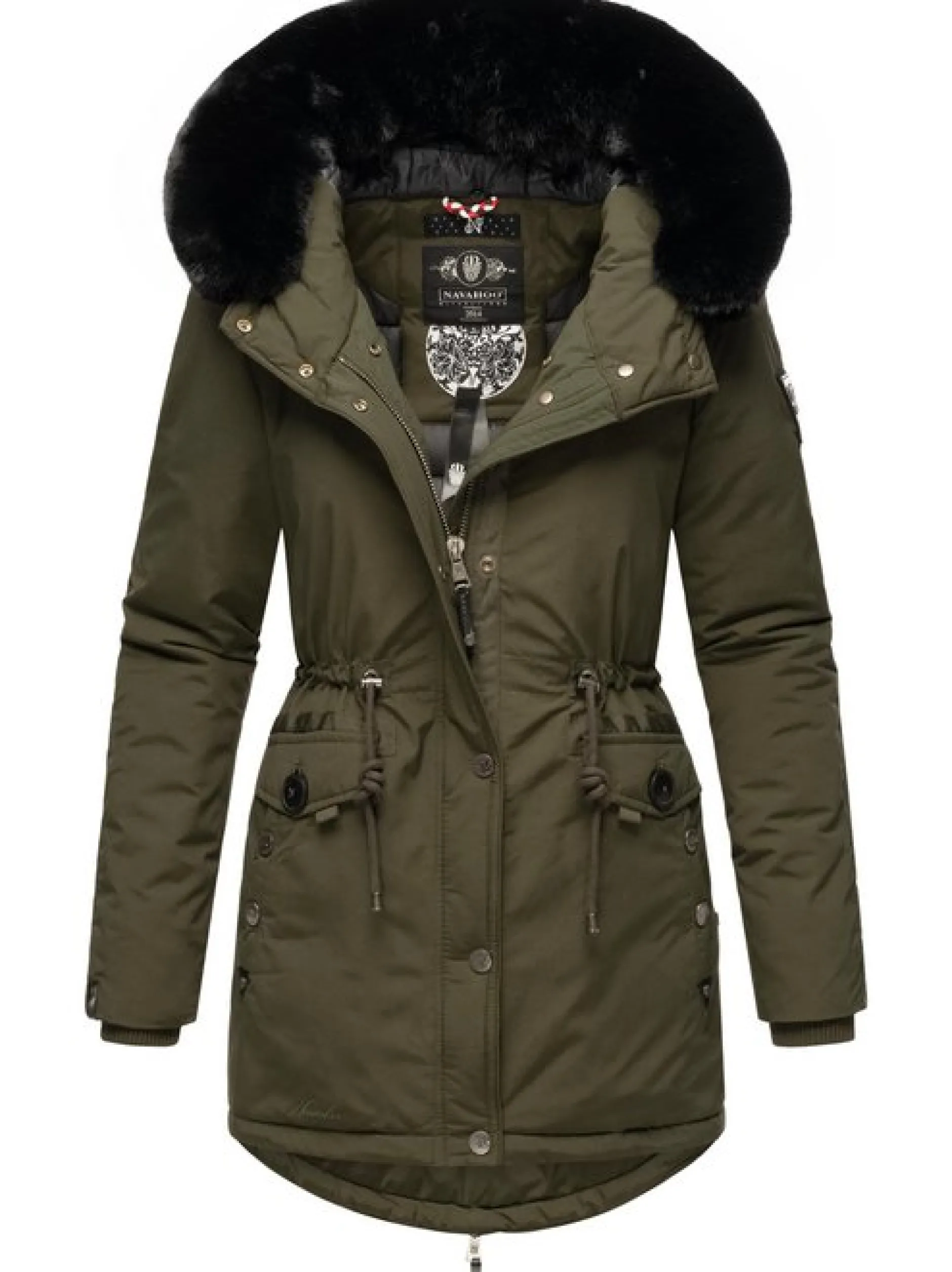 Navahoo Damen Wintermantel - Sweety Deluxe in oliv