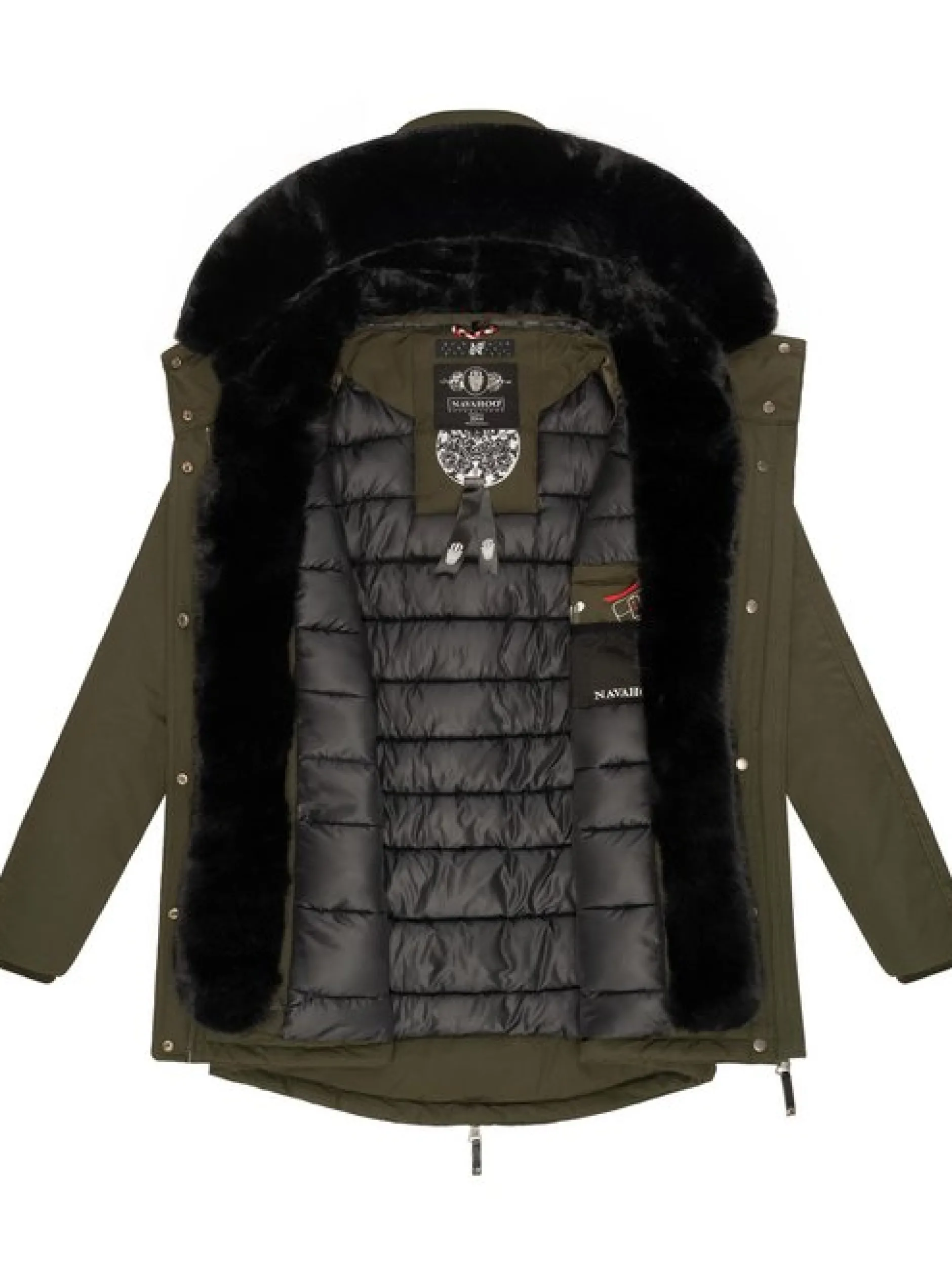 Navahoo Damen Wintermantel - Sweety Deluxe in oliv
