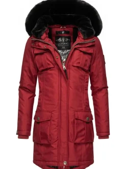 Navahoo Damen Wintermantel - Tiniis in rot