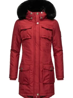 Navahoo Damen Wintermantel - Tiniis in rot