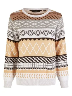 Navigazione Damen Pullover in hellgrau - Ärmel: langarm
