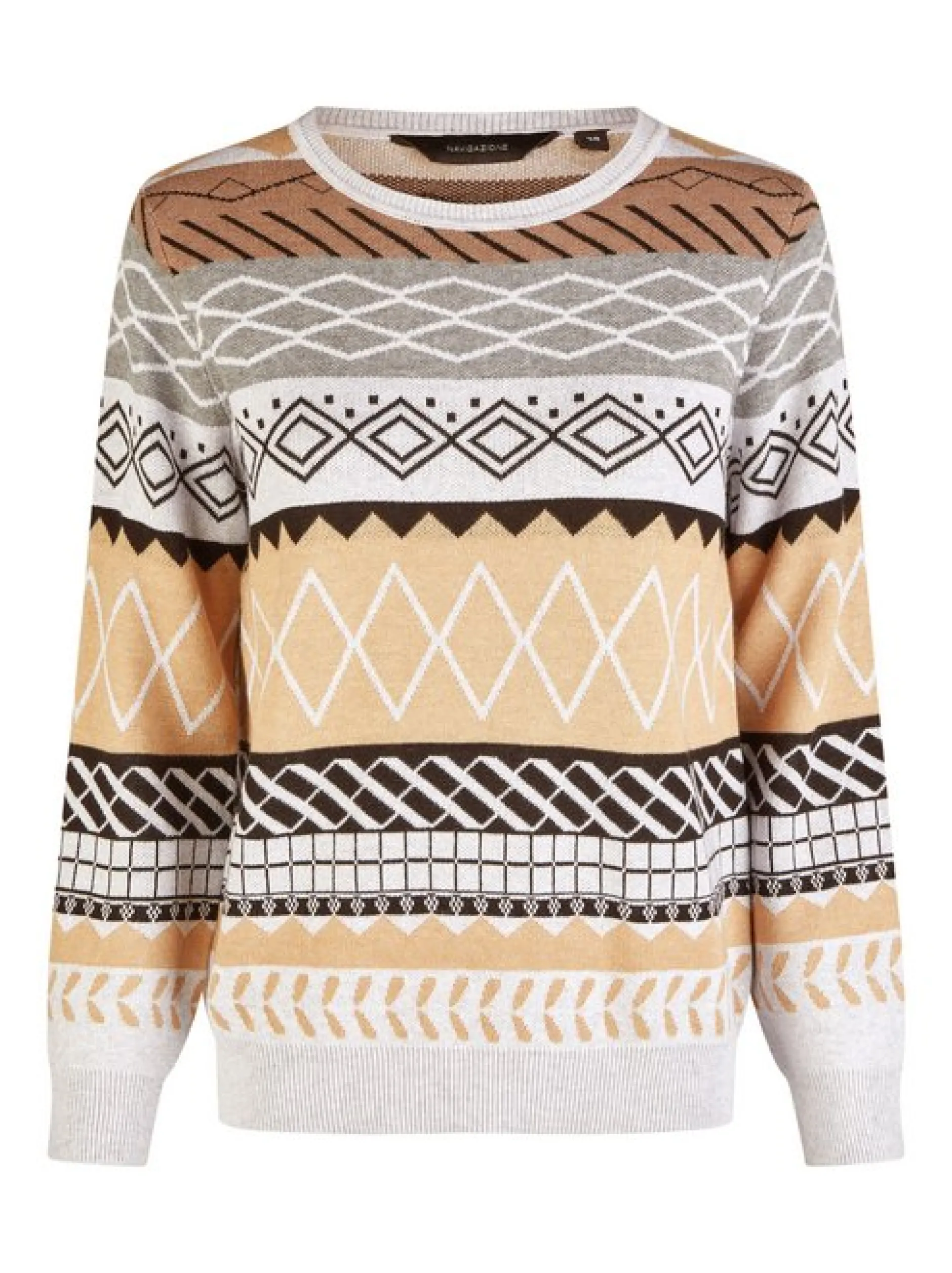 Navigazione Damen Pullover in hellgrau - Ärmel: langarm