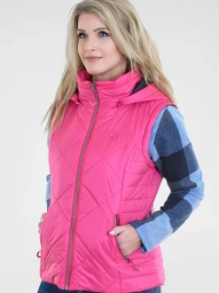 Navigazione Damen Steppweste in rosa