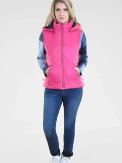 Navigazione Damen Steppweste in rosa